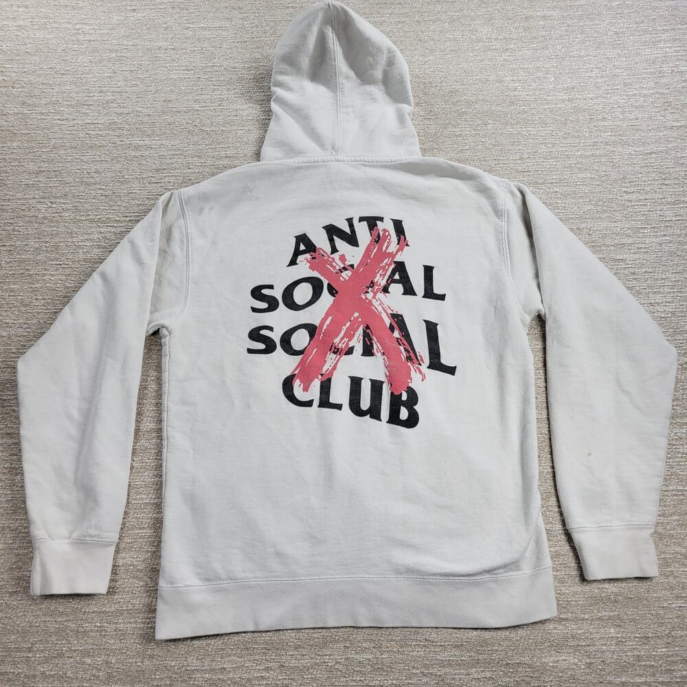 Anti Social Social Club Cancelled Hoodie Mens Small White Streetwear
